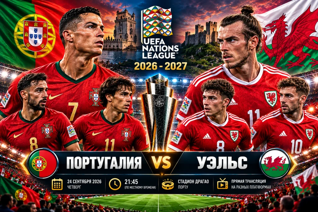Португалия — Уэльс: прогноз на матч, время начала и составы | Лига наций 2026/2027