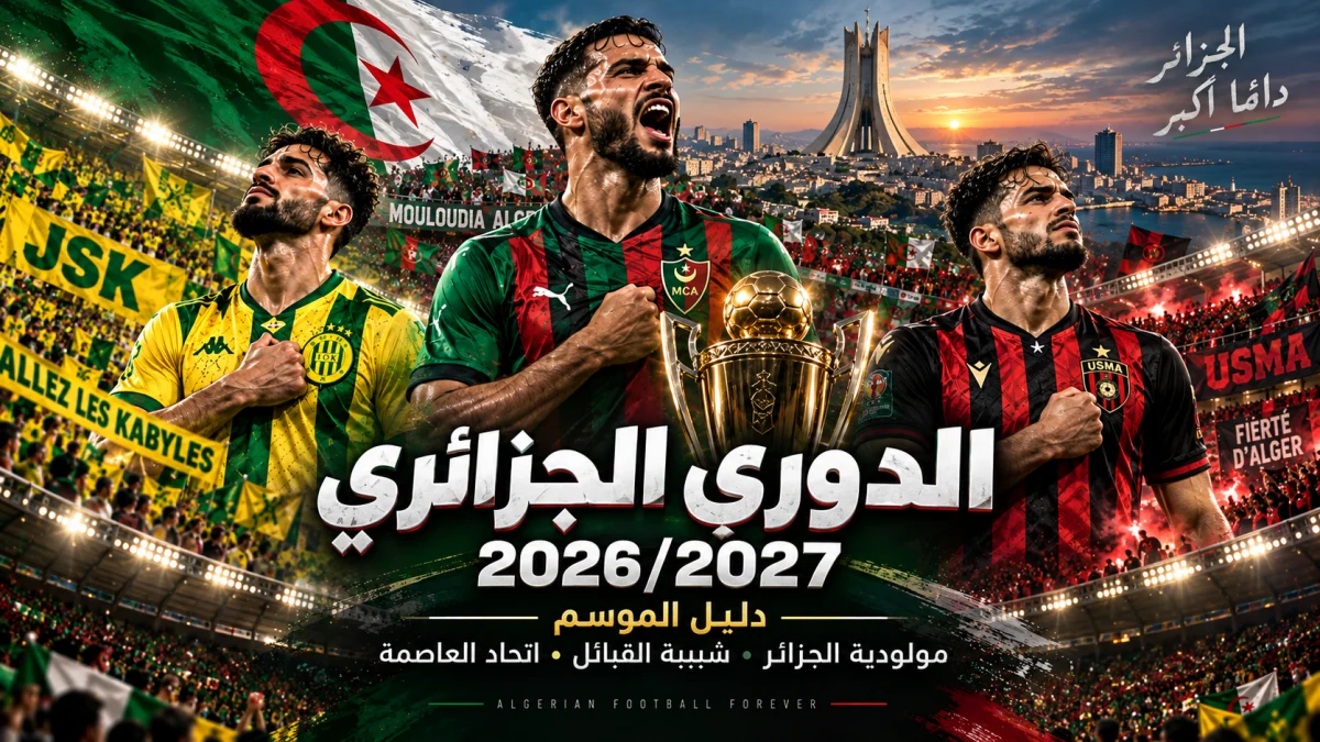 الدوري الجزائري 2026/2027 ومولودية الجزائر وشبيبة القبائل واتحاد العاصمة