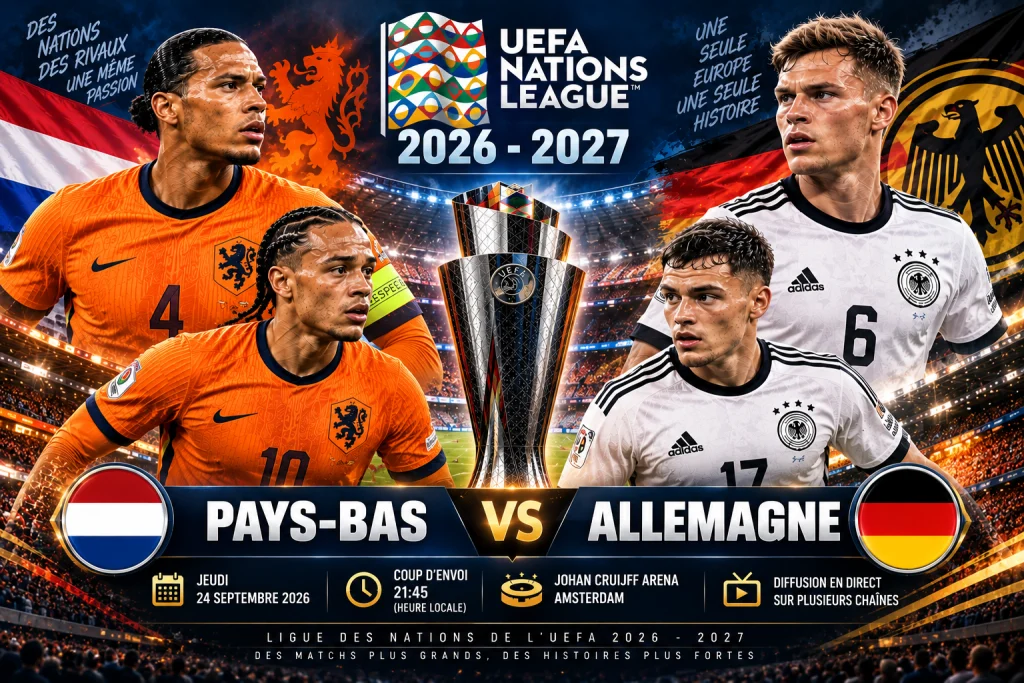Pays-Bas – Allemagne : pronostic, horaire et compositions | Ligue des Nations 2026/2027