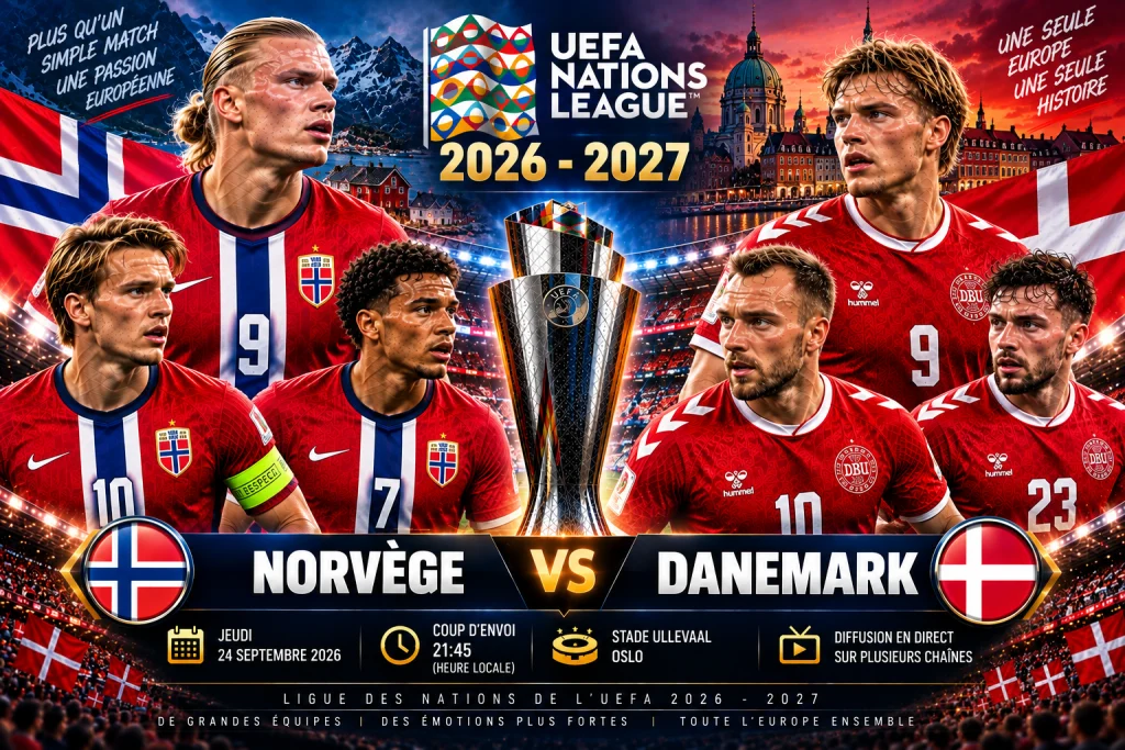 Norvège – Danemark : pronostic, horaire et compositions | Ligue des Nations 2026/2027